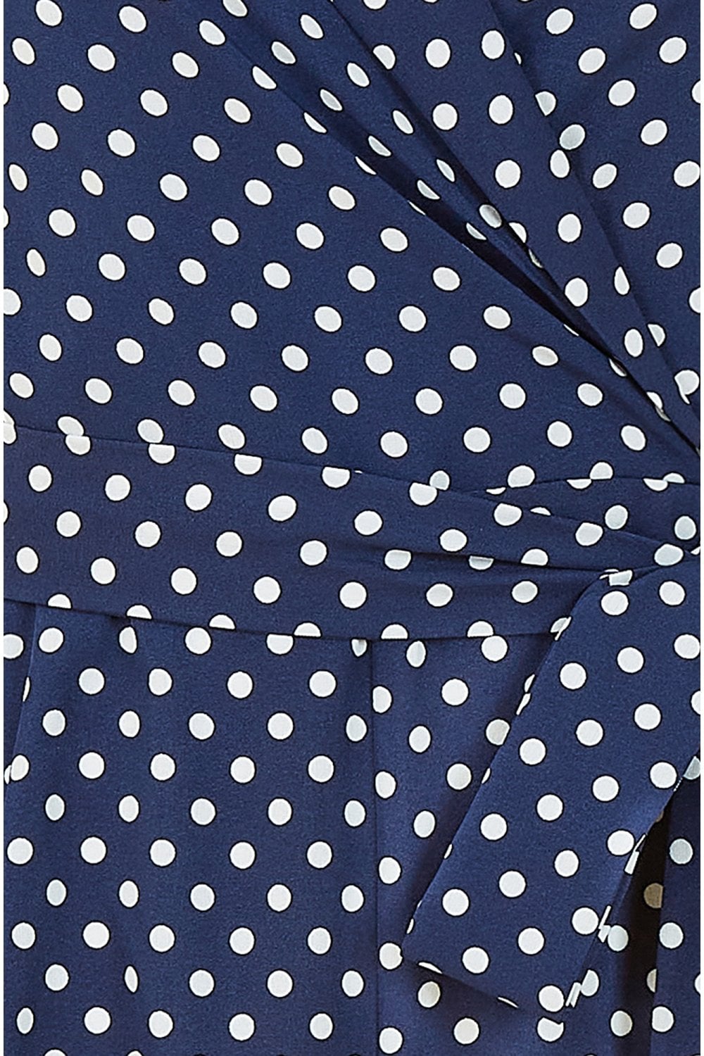 Yumi Navy Spot Print Retro Culotte Jumpsuit Yumi