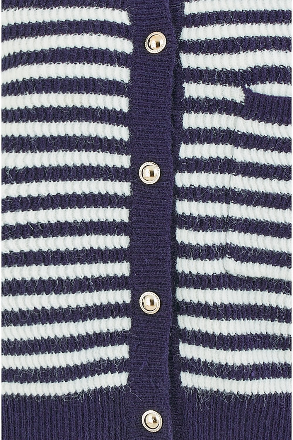 Yumi Navy Stripe Knit Relaxed Fit Cardigan KNIT Cardi Yumi