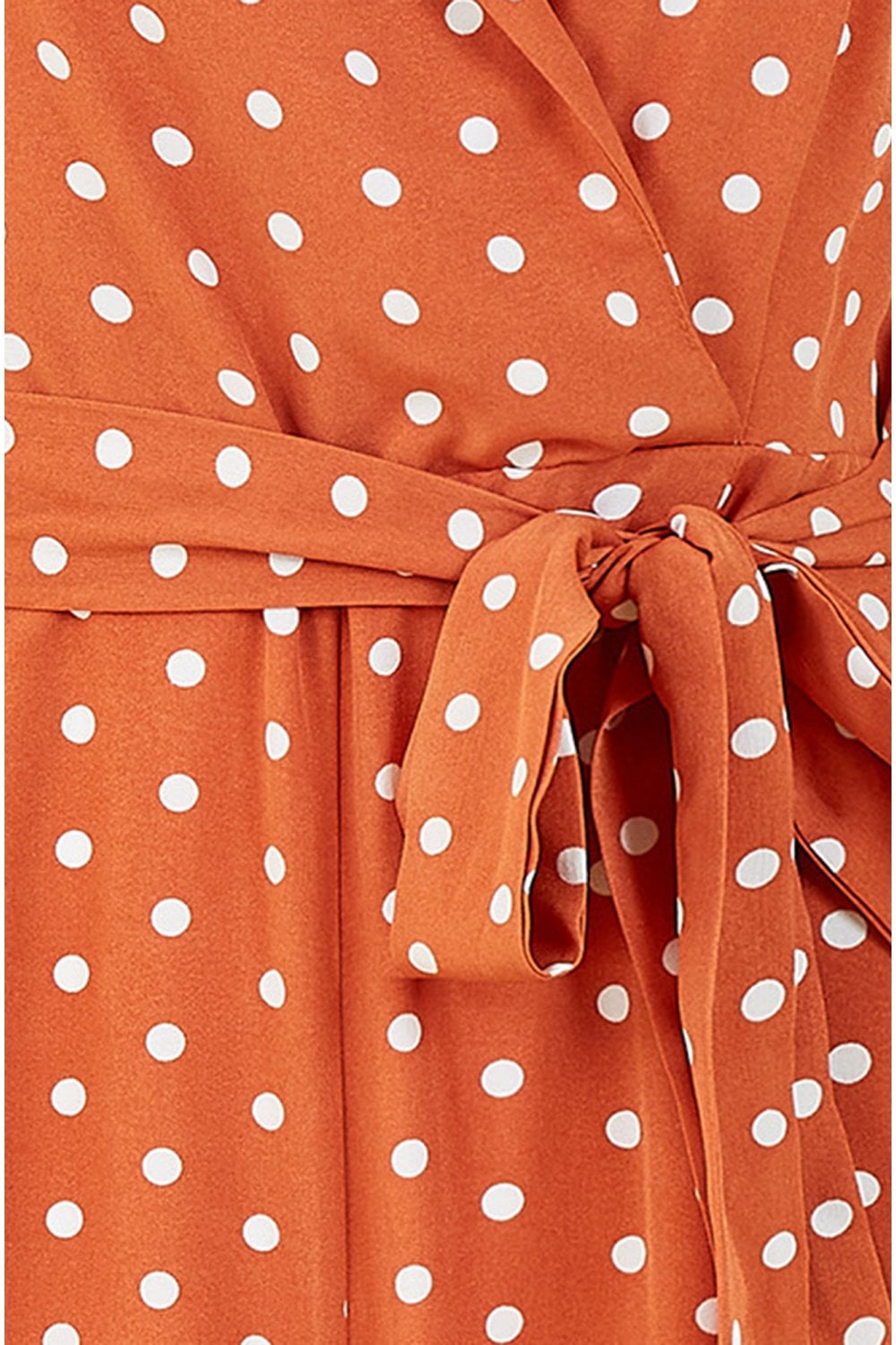 Yumi Orange Spot Print Retro Culotte Jumpsuit Yumi