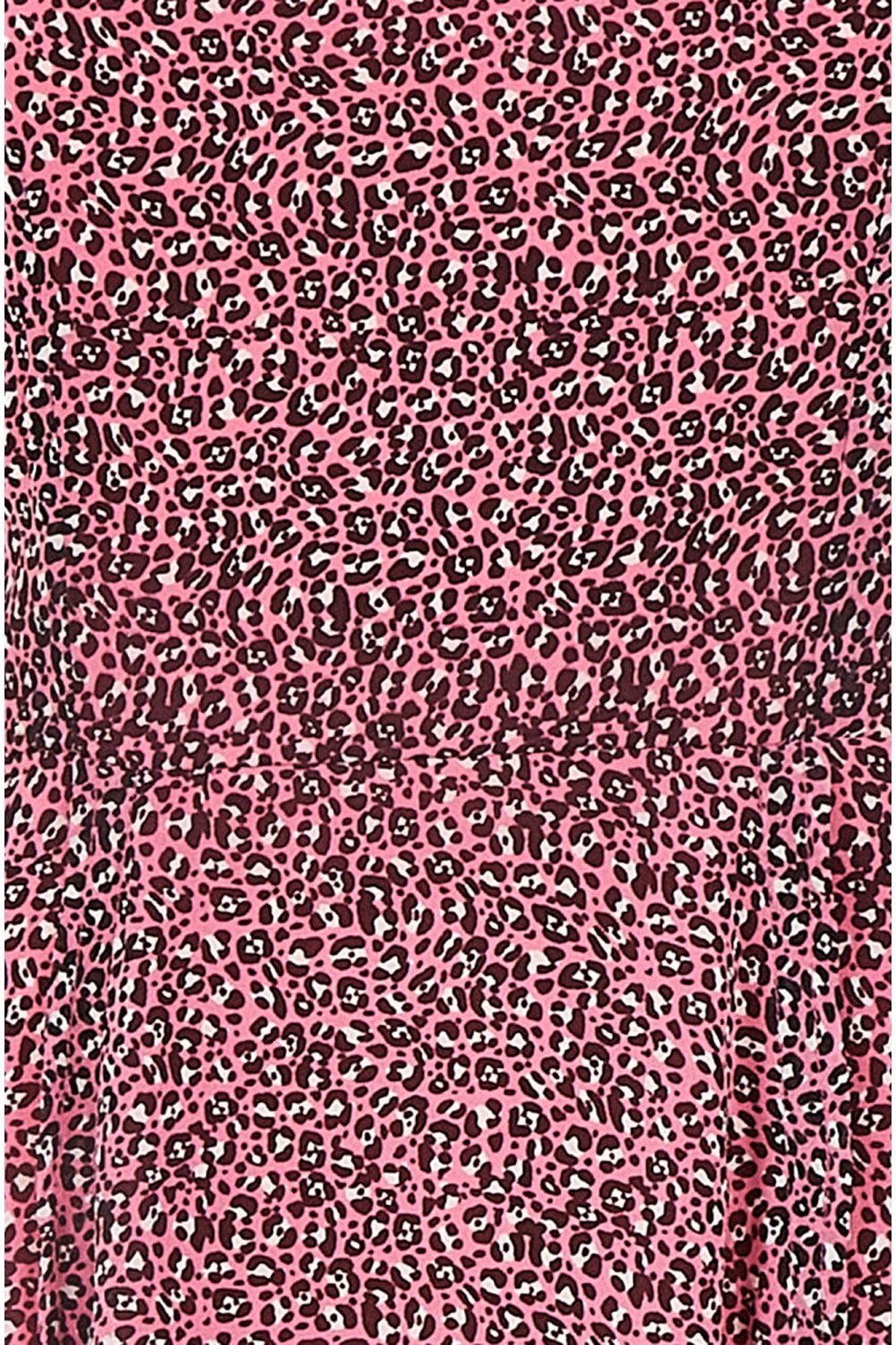 Yumi Pink Leopard Print Midi Sundress Yumi