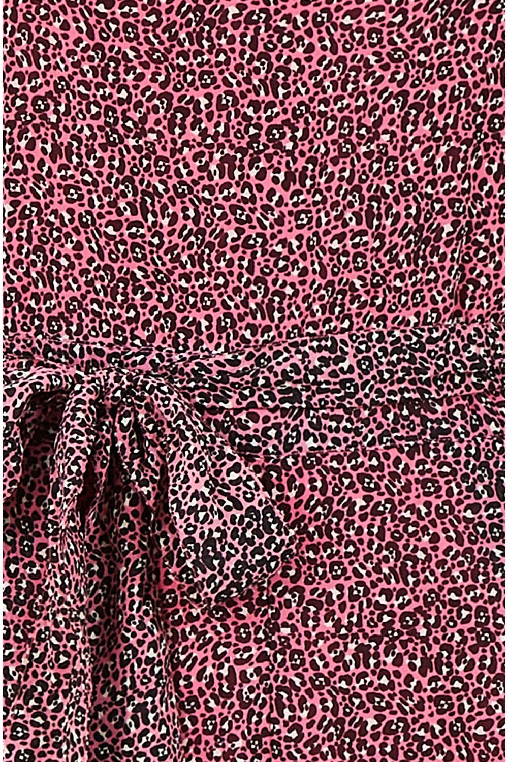 Yumi Pink Mini Leopard Print Jumpsuit Yumi