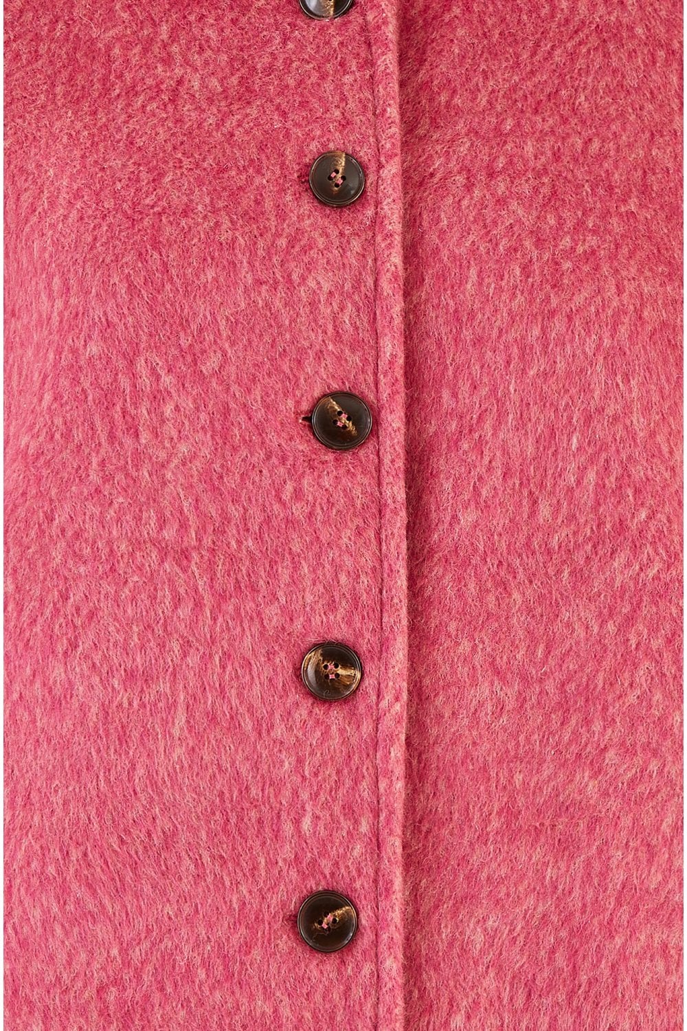 Yumi Pink Oversize Fit Button Up Jacket With High Collar Yumi