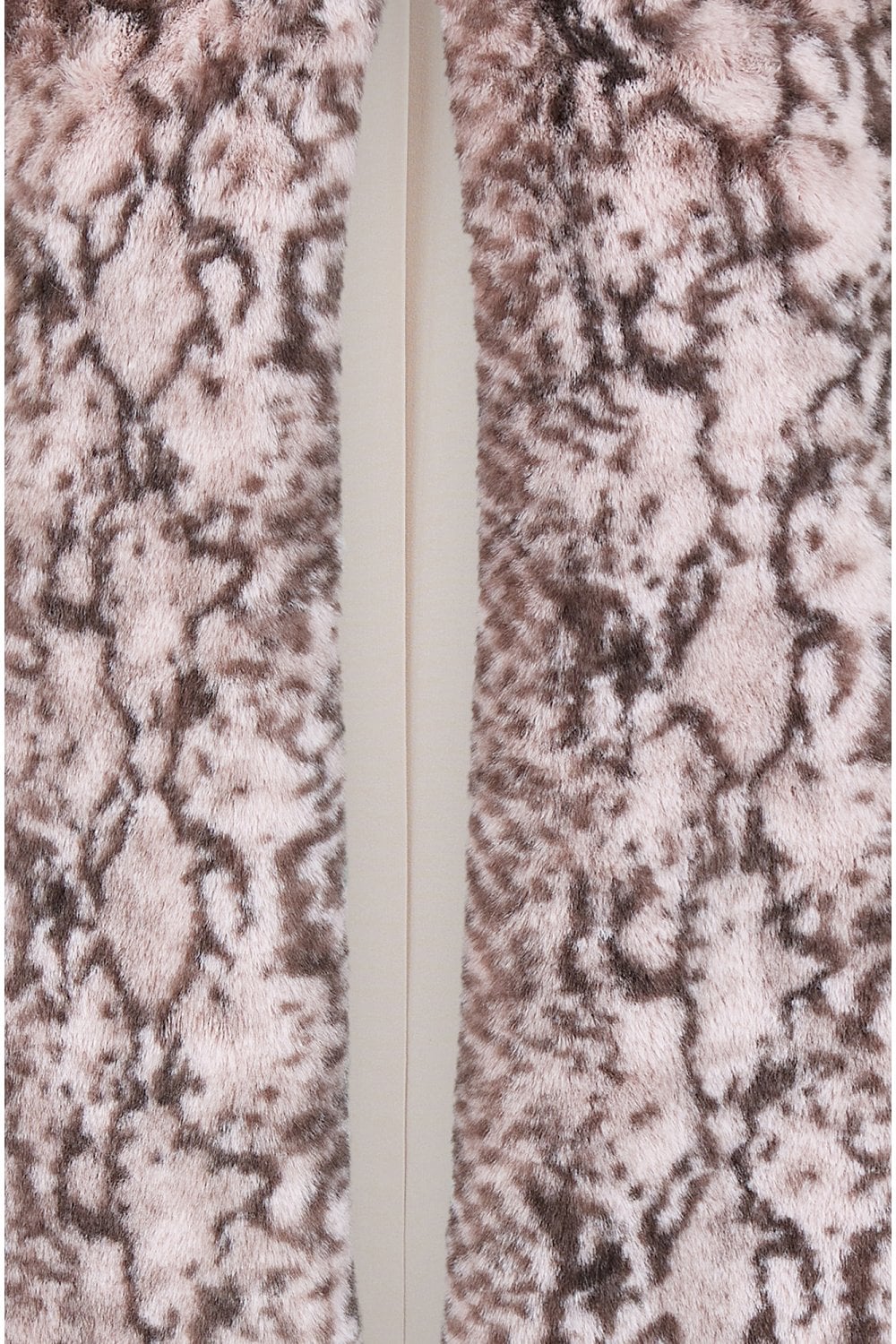 Yumi Pink Snake Print Faux Fur Gilet Yumi