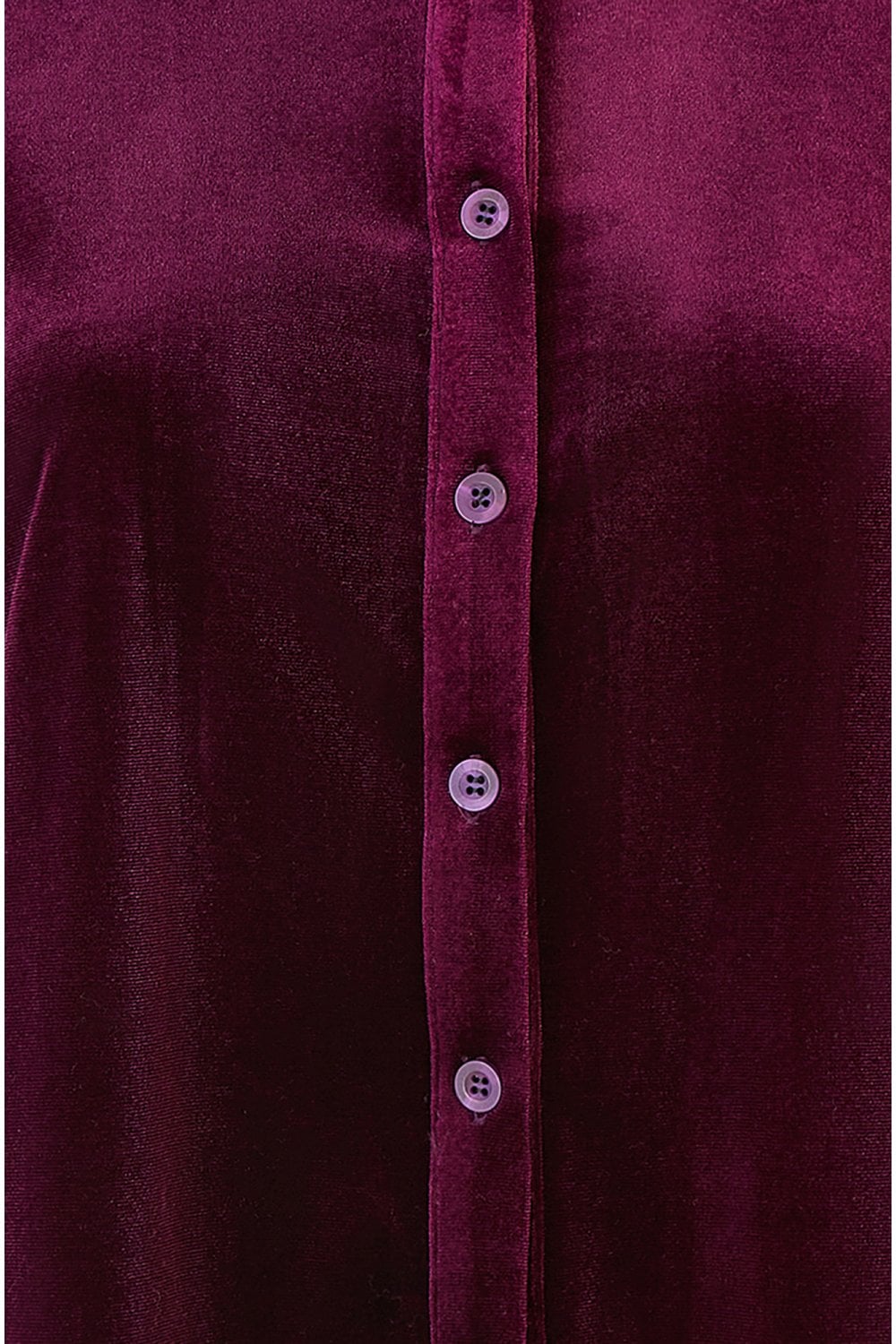 Yumi Plum Velvet Relaxed Fit Shirt Yumi