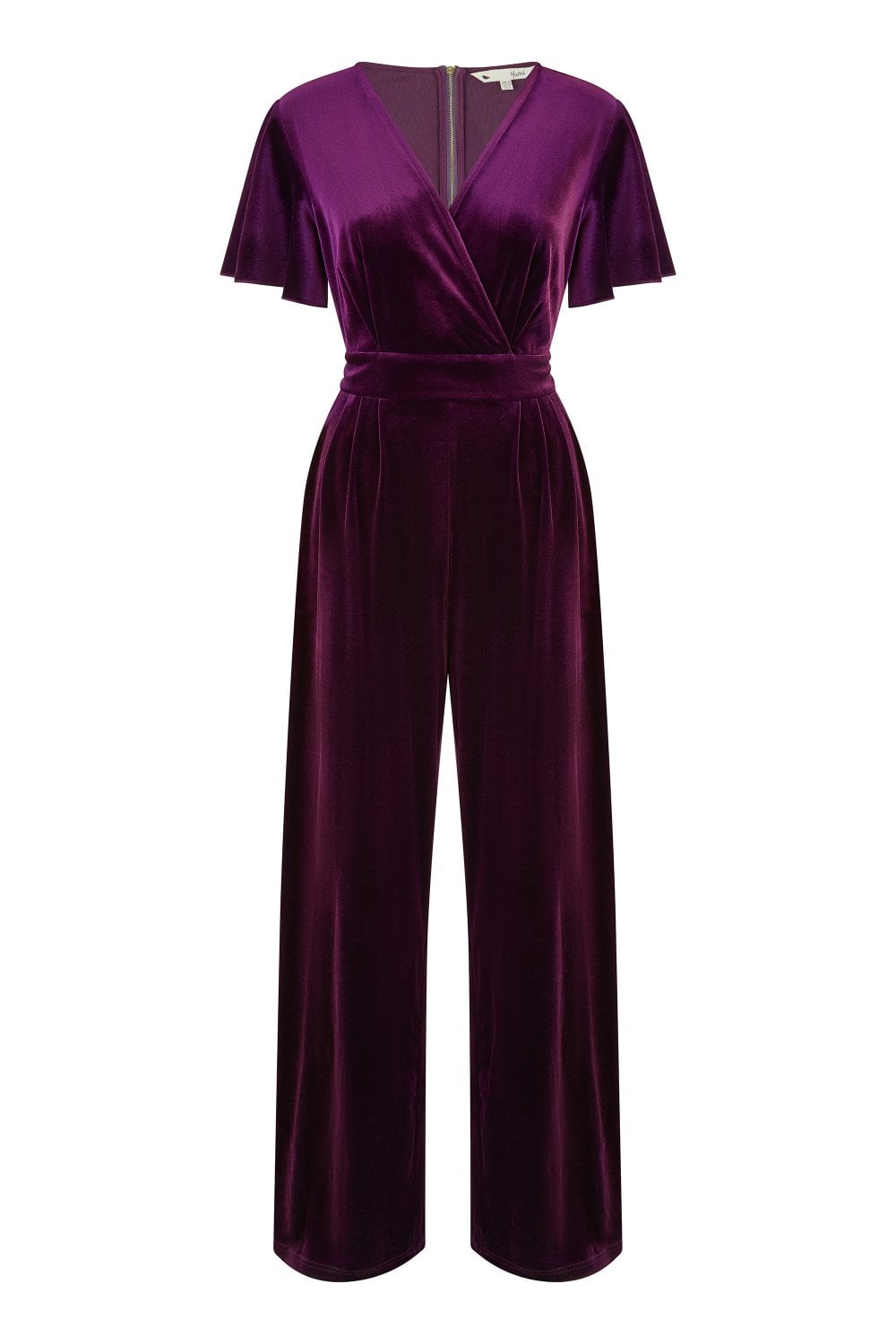 Yumi Purple Jumpsuit With Angel Sleeves Yumi