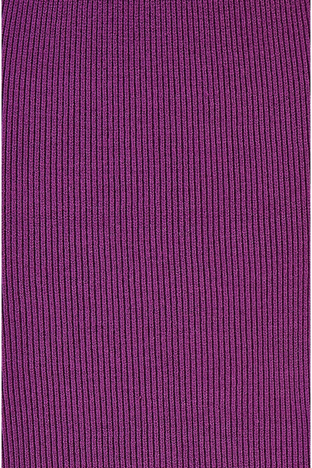 Yumi Purple Rib Knitted Midi Column Skirt Yumi