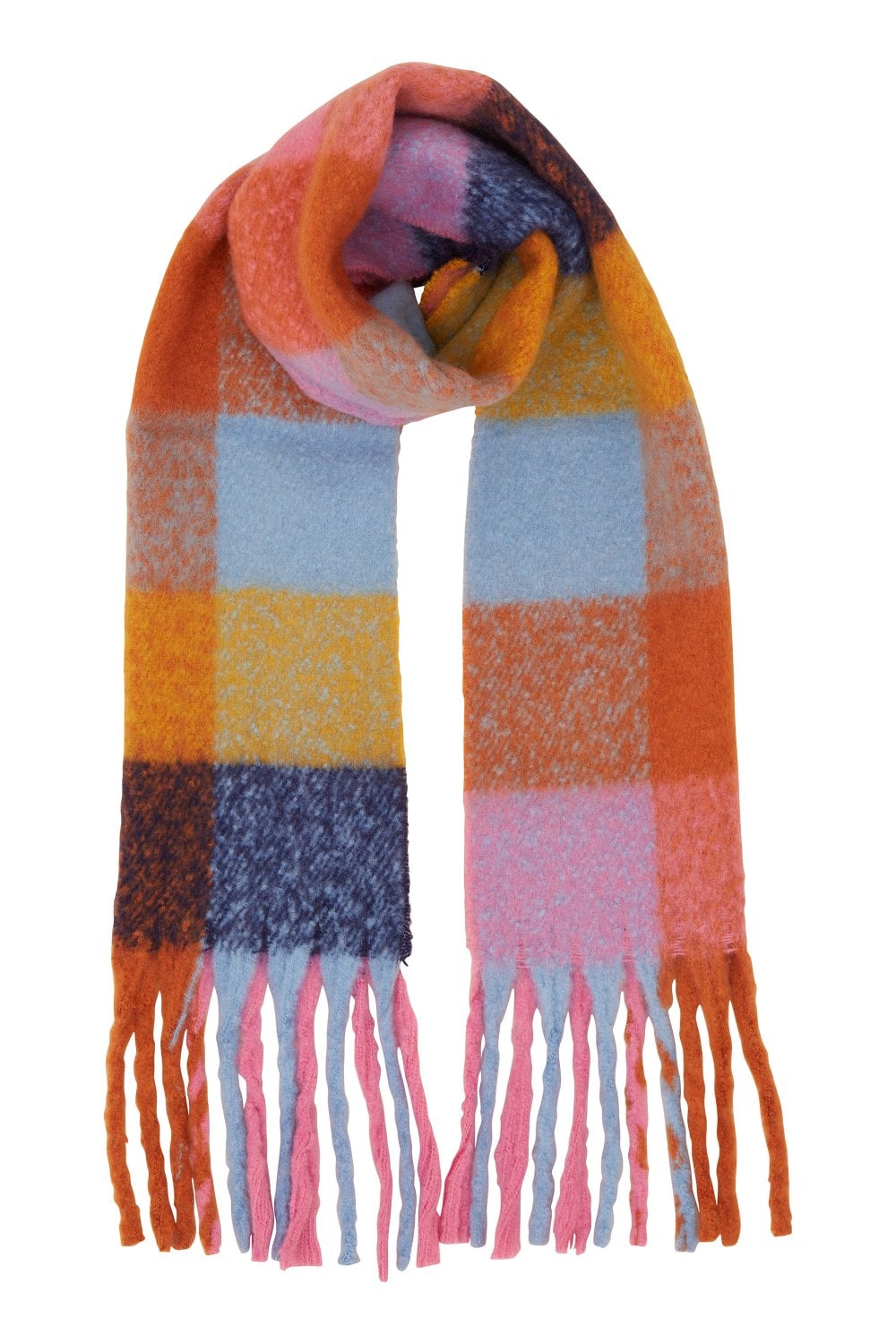 Yumi Rainbow Check Soft Scarf Yumi