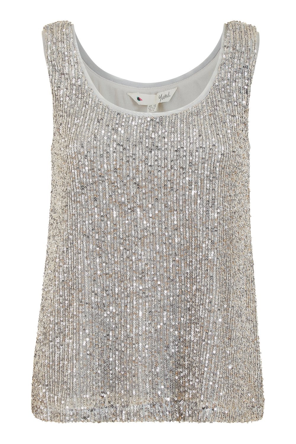 Yumi Silver Sequin Vest Yumi