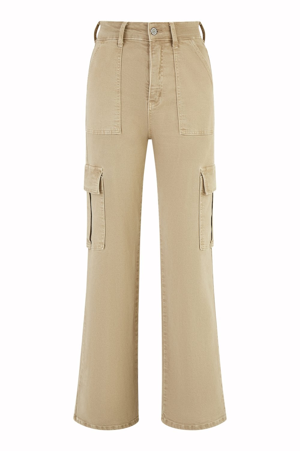 Yumi Stone Stretch Cargo Canvas Stretch Pants Yumi