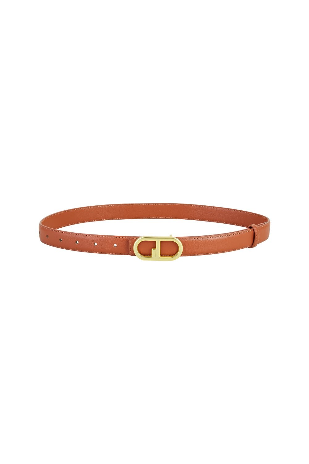 Yumi Tan Gold Retro Gold Buckle Belt Yumi