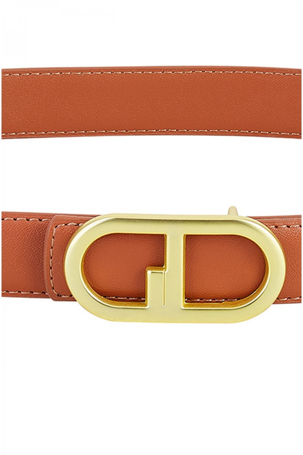 Yumi Tan Gold Retro Gold Buckle Belt Yumi