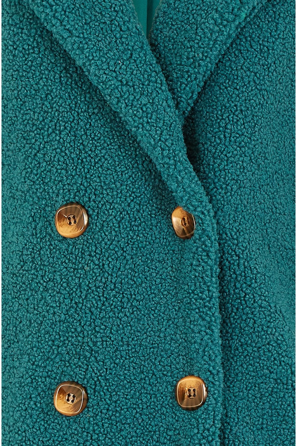 Yumi Teal Teddy Bear Coat Yumi