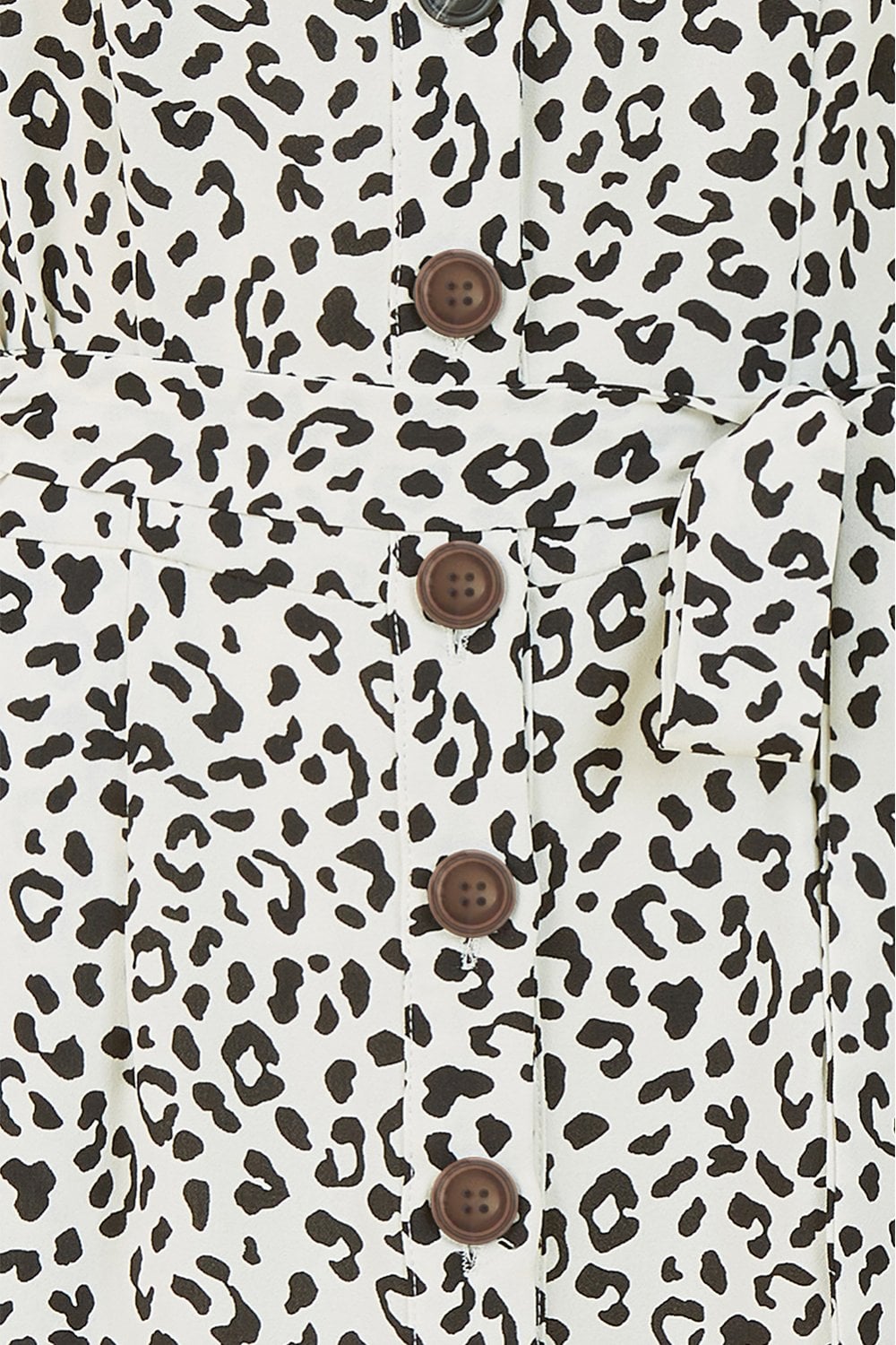 Yumi White Animal Print Button Up Sundress Yumi