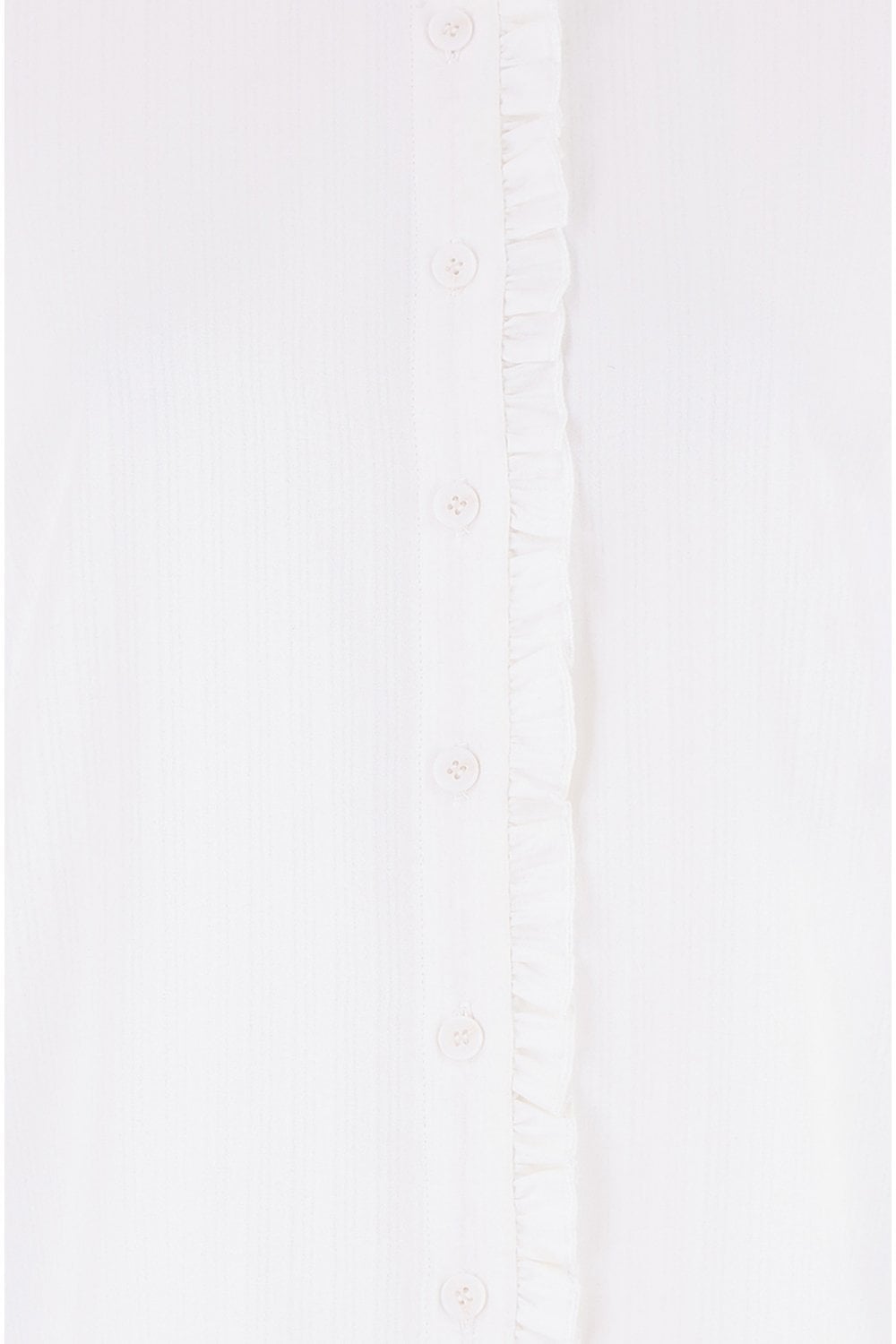 Yumi White Frill High Neck Shirt Yumi